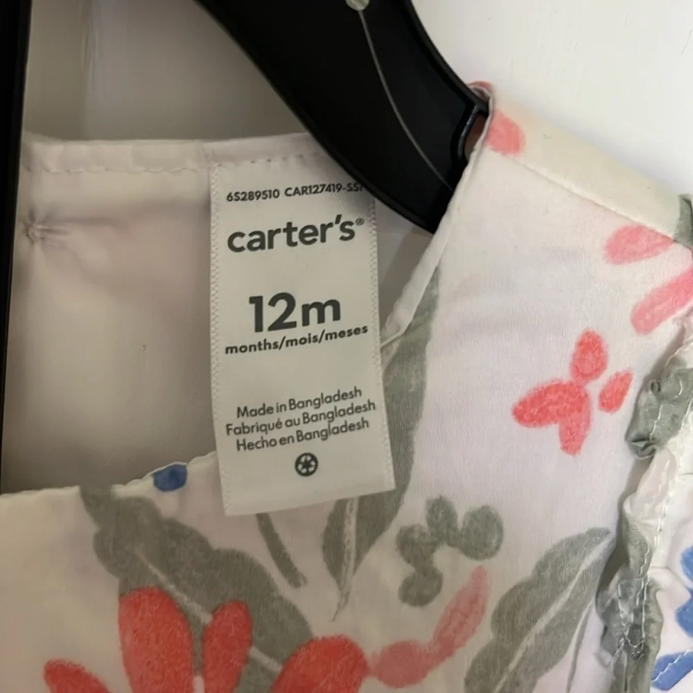 🆕 Carter’s Baby Girl Floral Dress Size 12 Months